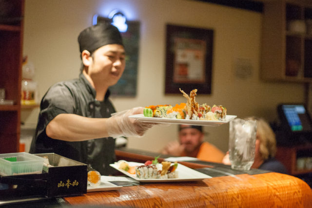 award winning sushi chef at Wasabi Asheville